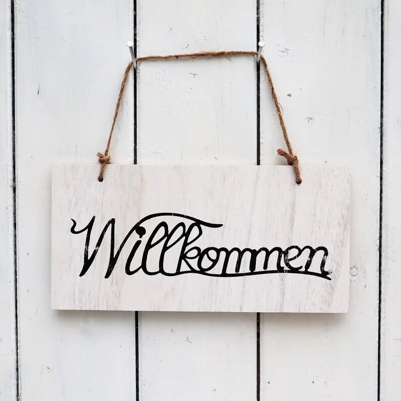 Deko Schild Spruchschild Garten Deko Willkommen