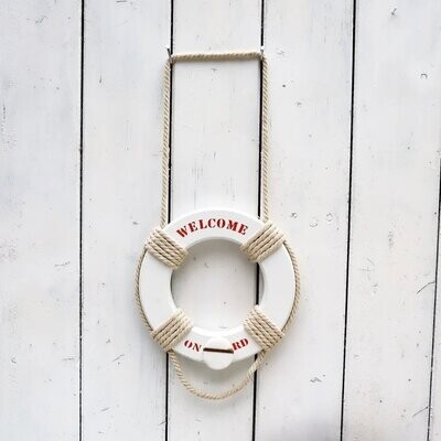 Wand Garderobe Hakenleiste maritim weiß