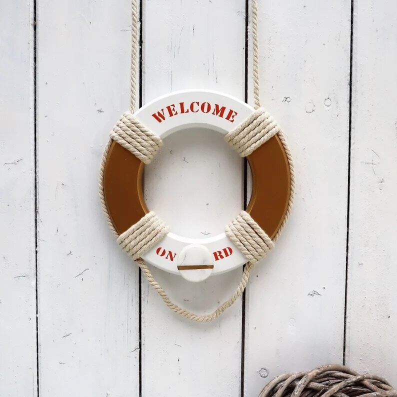 Wand Garderobe Hakenleiste maritim