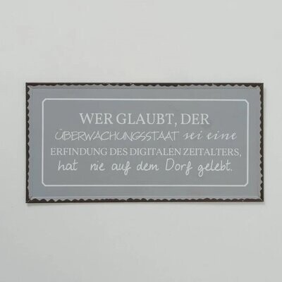 Deko Schild Spruch Landleben Wer glaubt, ....