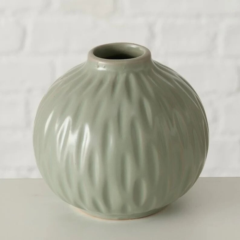 Blumen Vase 4 Varianten grün Porzellan 9cm