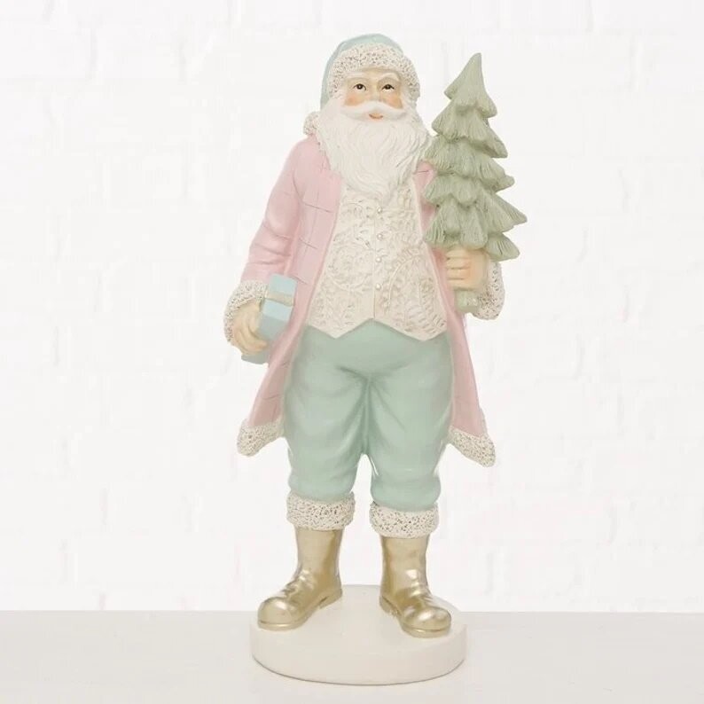 Weihnachtsmann groß edel mit Tannenbaum