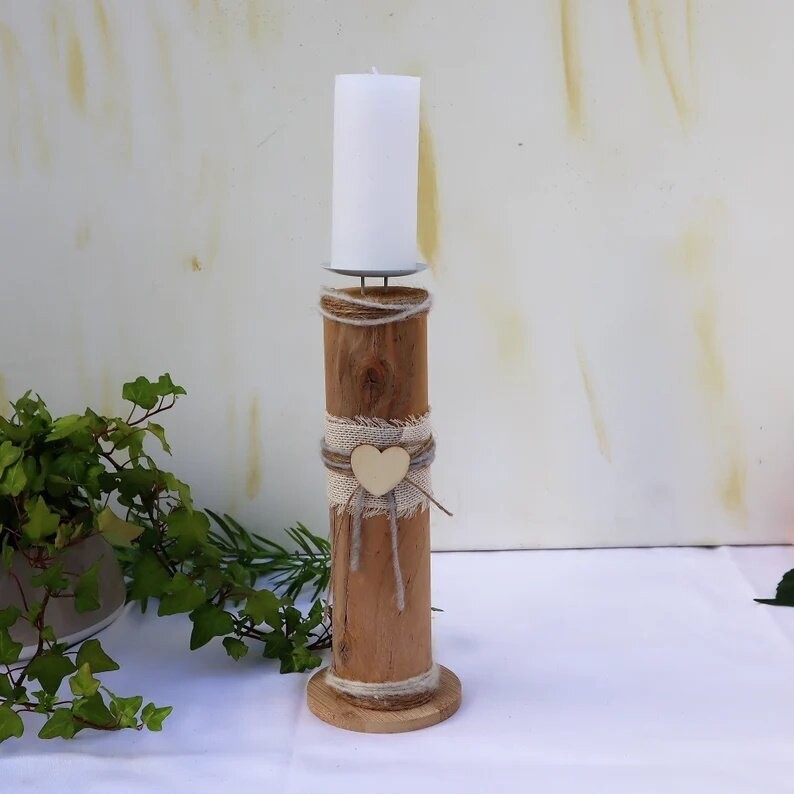 Kerzenhalter Holz rustikal Herbst #6