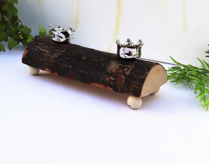 Kerzenhalter Holz rustikal für 2 Teelichter #6