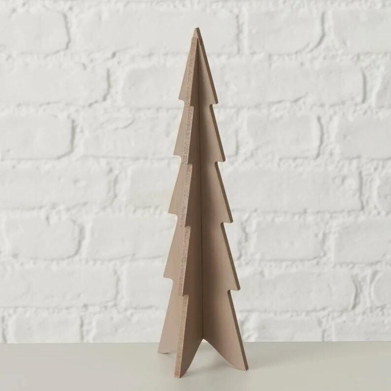 Tannenbaum aus Holz beige groß Stecksystem