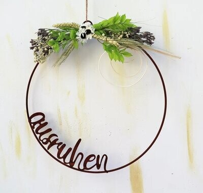 Trockenblumenkranz Loop ausruhen