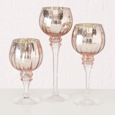 Windlichtglas rosa Teelichtglas 3 er Set Stück 16,95 Euro