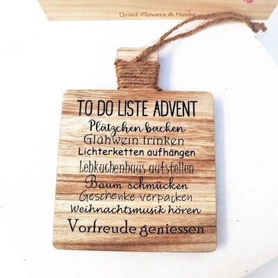 Schild mit Spruch Farmhausdeko Weihnachtsdeko To do liste Advent