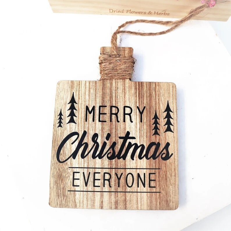 Schild mit Spruch Farmhausdeko Weihnachtsdeko Merry Christmas