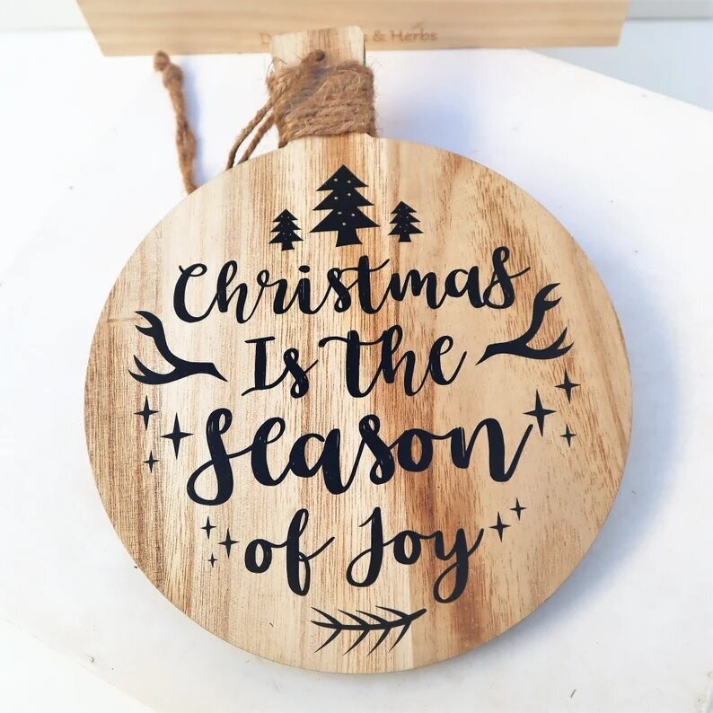 Weihnachtsdeko Schild mit Spruch CHRISTMAS IS....