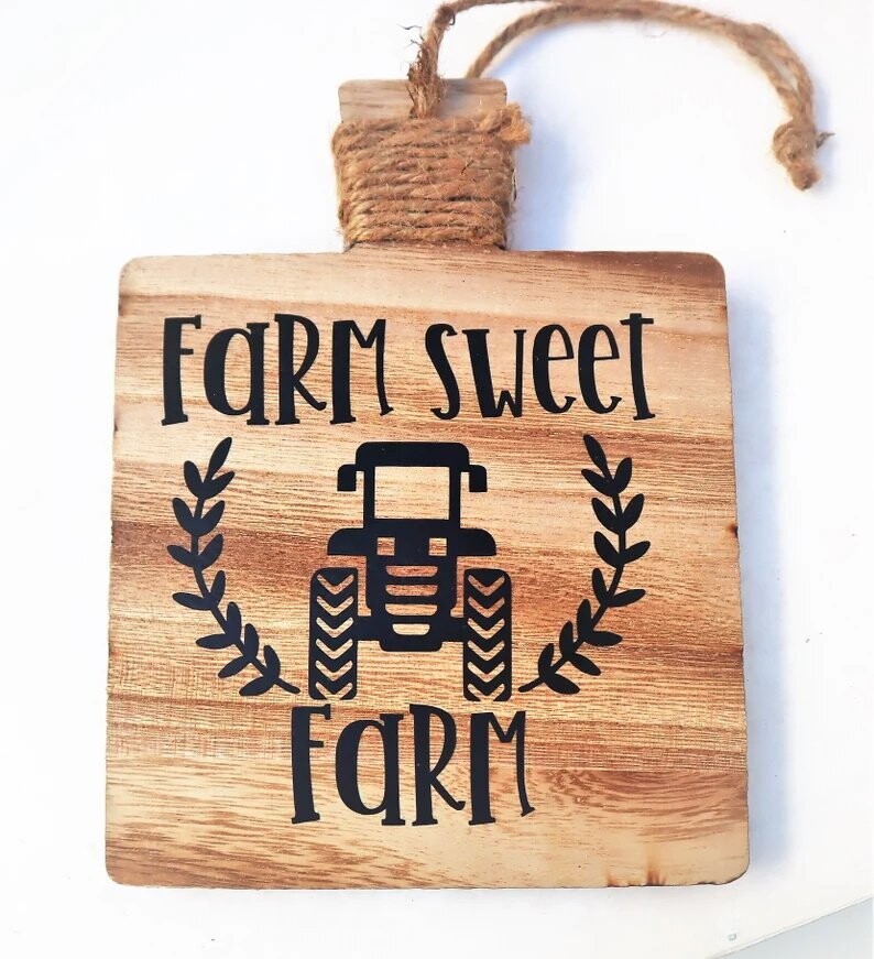 Schild mit Spruch Farmhausdeko Weihnachtsdeko Farm sweet Farm Schild mit Spruch Farmhausdeko Weihnachtsdeko Farm sweet Farm