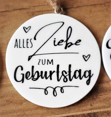 Geschenkanhänger Geburtstag
ALLES LIEBE Geschenkanhänger Geburtstag
ALLES LIEBE