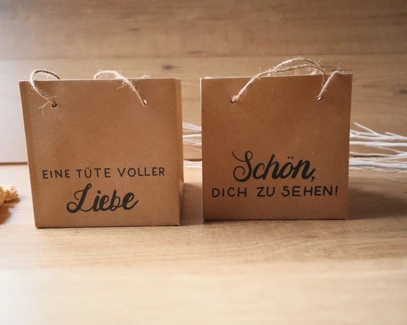 Geschenktasche aus Kraftpapier 2er Set Stückpreis 2,90 Euro