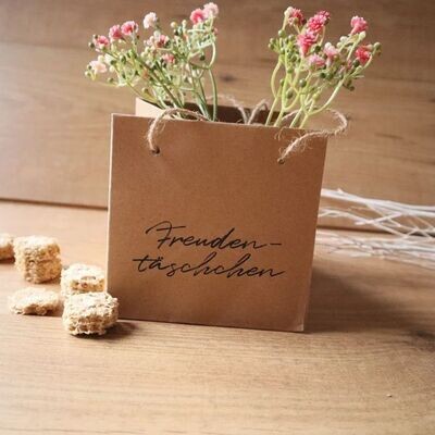 Geschenktasche Freudentäschchen aus Kraftpapier 2er Set Stückpreis 2,90 Euro