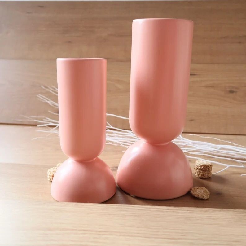 Tischdeko Vase apricot klein