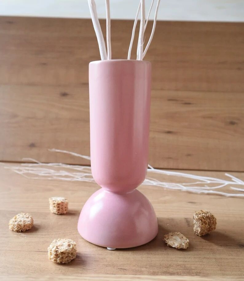 Tischdeko Vase rosa klein