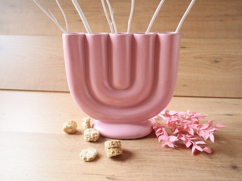 Tischdeko Vase modern rosa