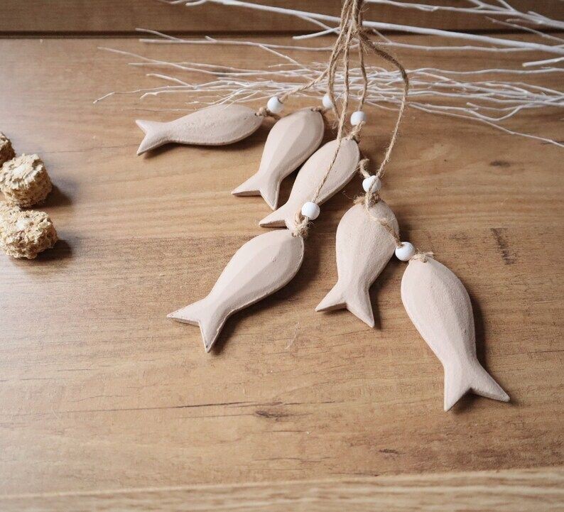 Deko Hänger maritim Fische aus Holz