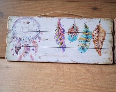 Deko Schild Traumfänger 2 Varianten TRAUMFÄNGER LINKS