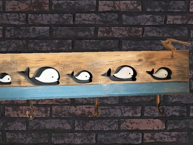 Wandgarderobe Fische