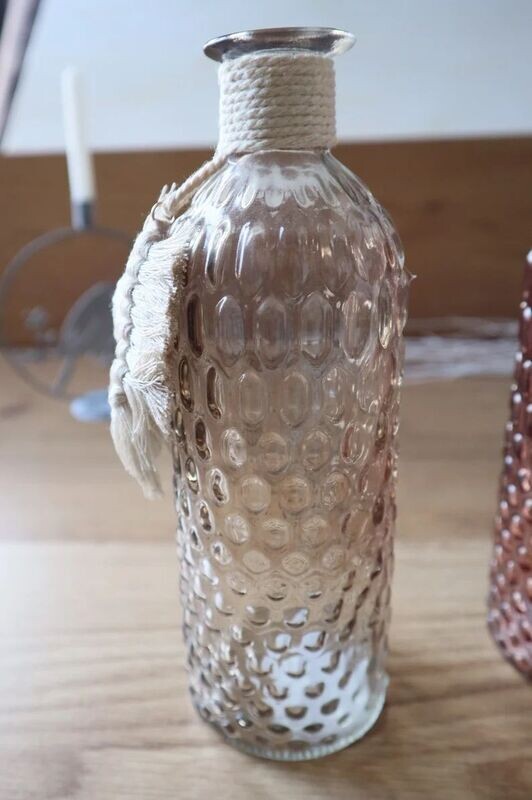 Tischdeko Glas Vase GRAU