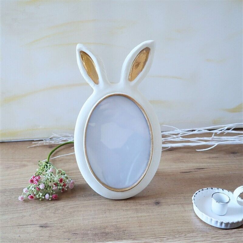 Bilderrahmen oval Hase Fotorahmen