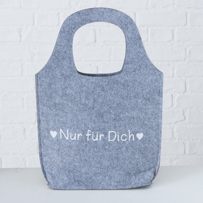 Geschenktasche Filz  Sprüche Geschenktüte NUR FÜR DICH