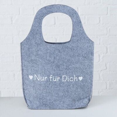 Geschenktasche Filz  Sprüche Geschenktüte NUR FÜR DICH