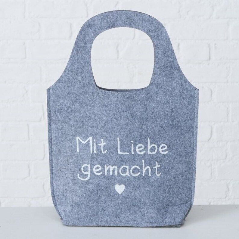 Geschenktasche Filz  Sprüche Geschenktüte MIT LIEBE GEMACHT
