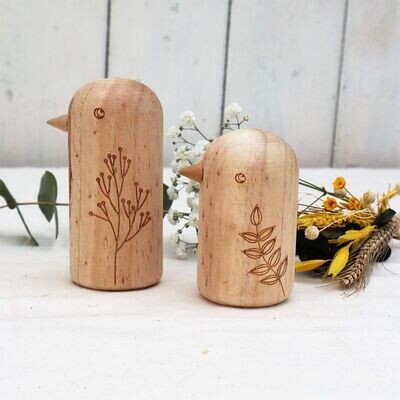 Deko Vögel Holz 2er Set graviert Stückpreis 5,50Euro