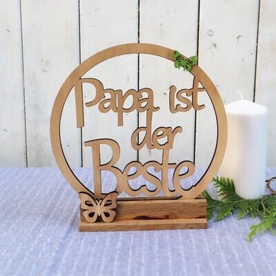 Bester Papa Tischloop aus Holz