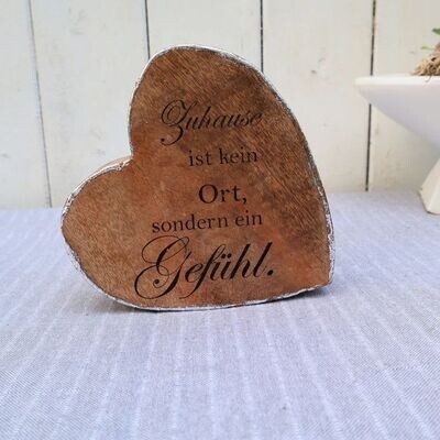 Holz Herz mit Spruch Gravur