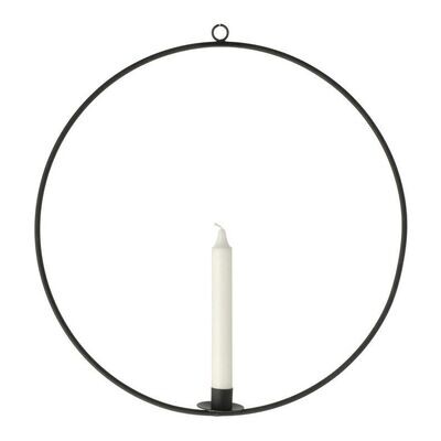Fensterdeko Kerzenhalter Loop schwarz groß