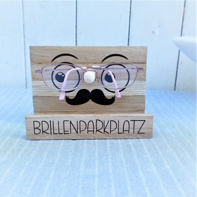 Brillenhalter Brillengarage Brillenständer aus Holz für Herren