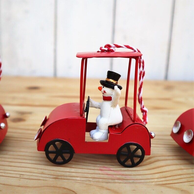 Weihnachtsdeko Weihnachtsbaumschmuck Auto SCHNEEMANN