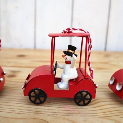 Weihnachtsdeko Weihnachtsbaumschmuck Auto SCHNEEMANN