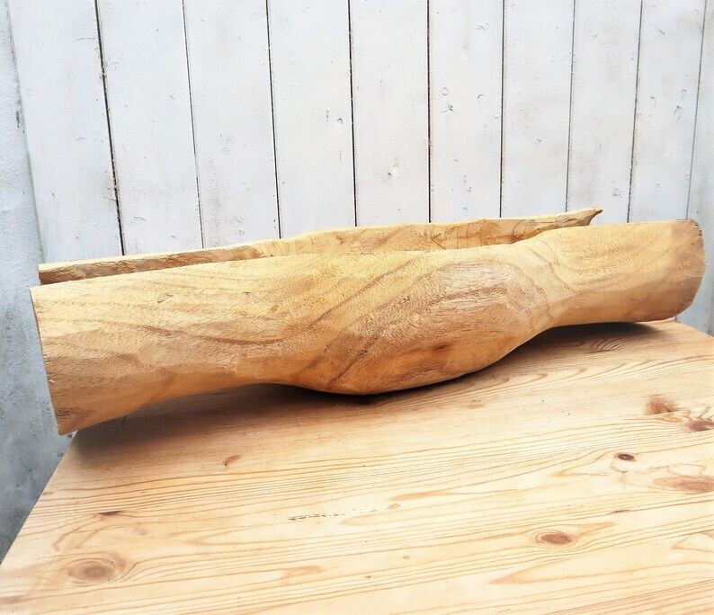 Tischdeko Holzschale länglich groß