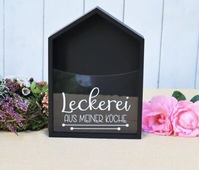Serviettenhalter Haus mit Spruch Leckerei