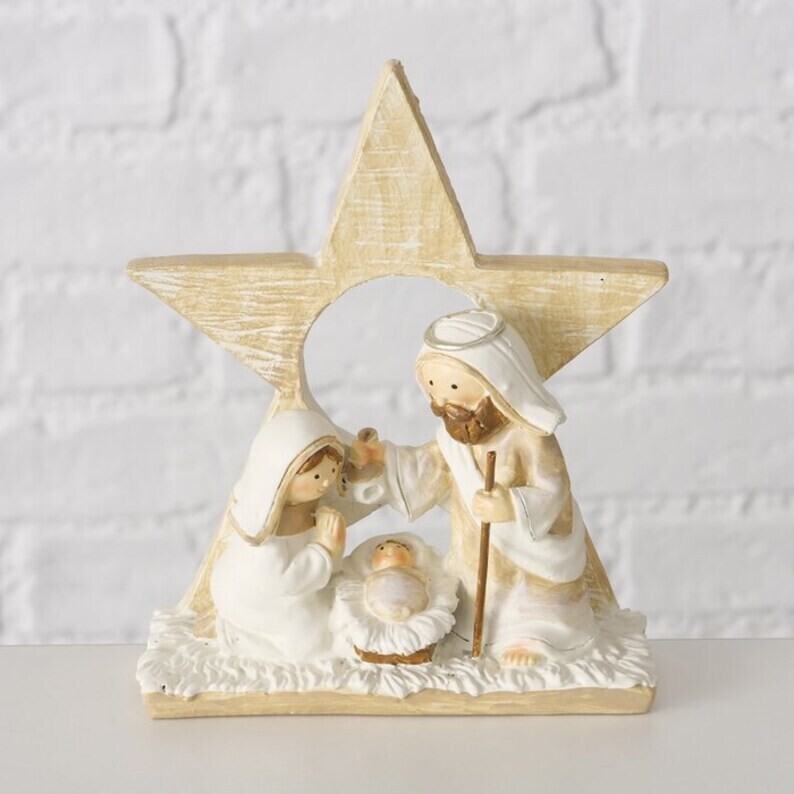Krippe Weihnachtsdeko VARIANTE BEIGE