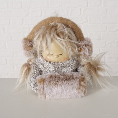 Weihnachtsdeko Winter Mädchen Deko Figur VARIATION OHRENWÄRMER Weihnachtsdeko Winter Mädchen Deko Figur VARIATION OHRENWÄRMER