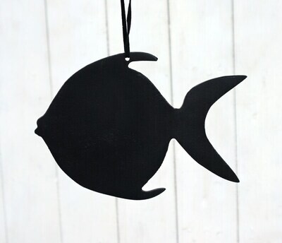 Deko Hänger maritim Fisch Metall schwarz Deko Hänger maritim Fisch Metall schwarz