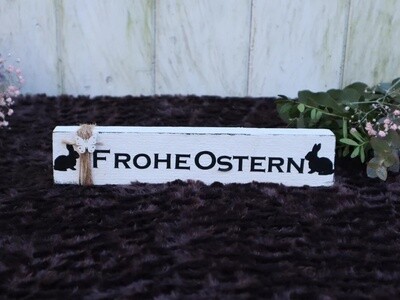 Deko Schild Frohe Ostern Holz Farmhouse Stil