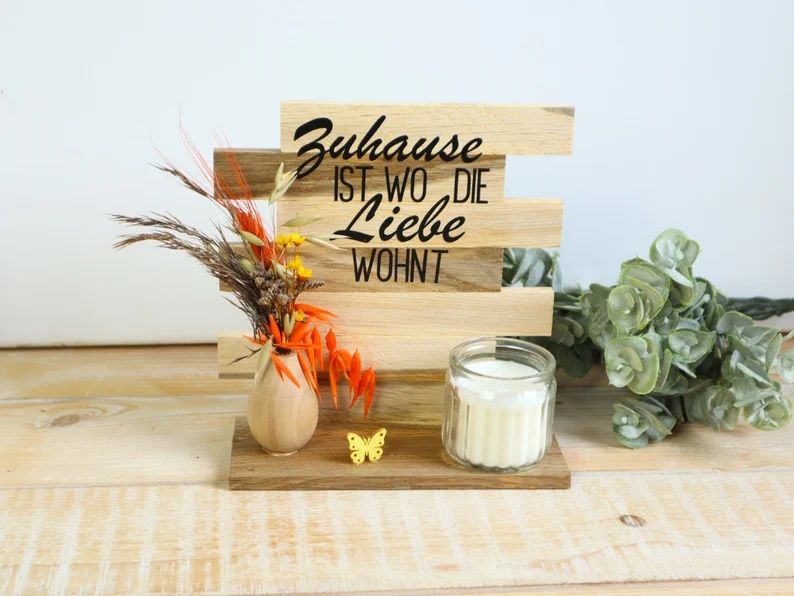 Holz Deko Geschenk Idee Zuhause Aufsteller