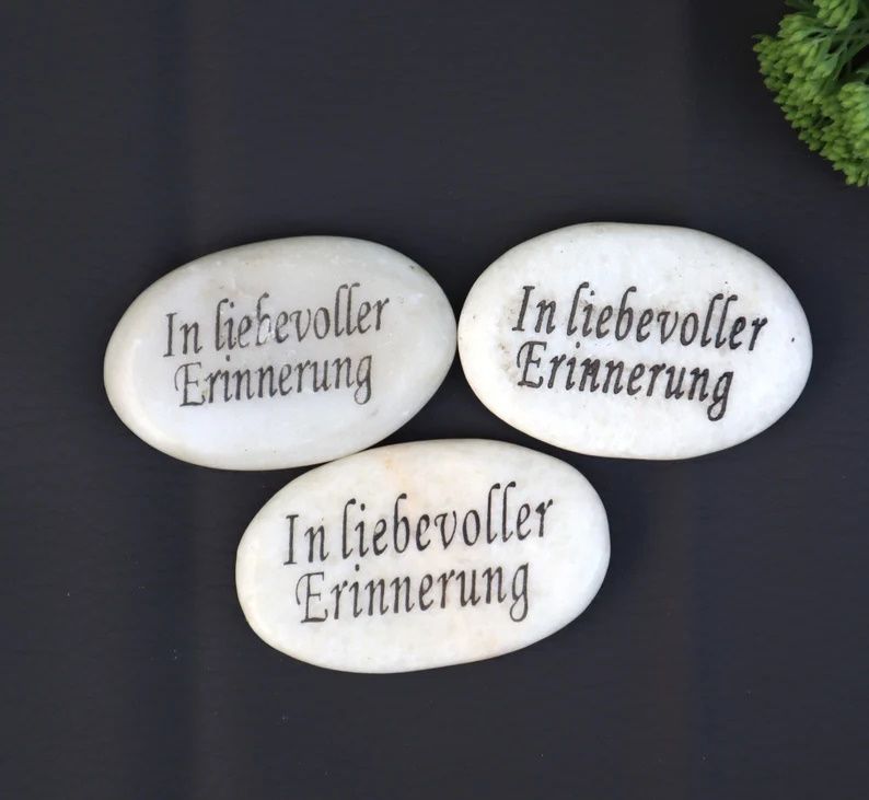 Grabdekoration Mamorplatte Grabschmuck In liebevoller Erinnerung
