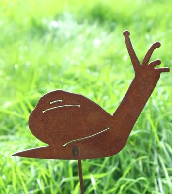 Gartenstecker Schnecke Edelrost