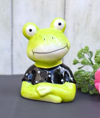 Frosch grün  Deko Figur Tischdeko Figurine Wohndeko
