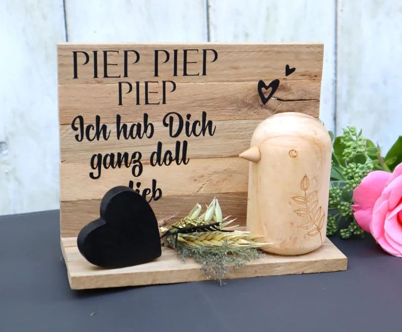 Geschenk Idee Geburtstagsgeschenk Liebe Aufsteller Holz