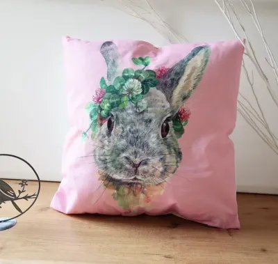 Osterdeko Outdoorkissen Hase