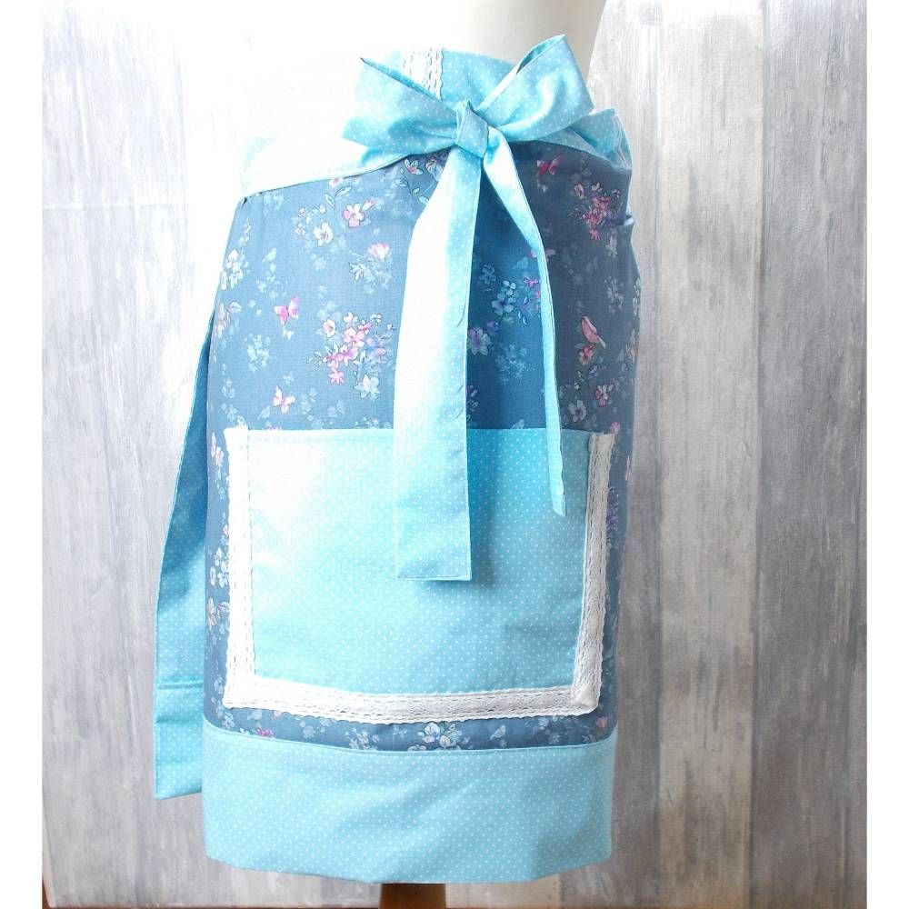 Küchenschürze Schürze genäht Wendeschürze Halbschürze Küche