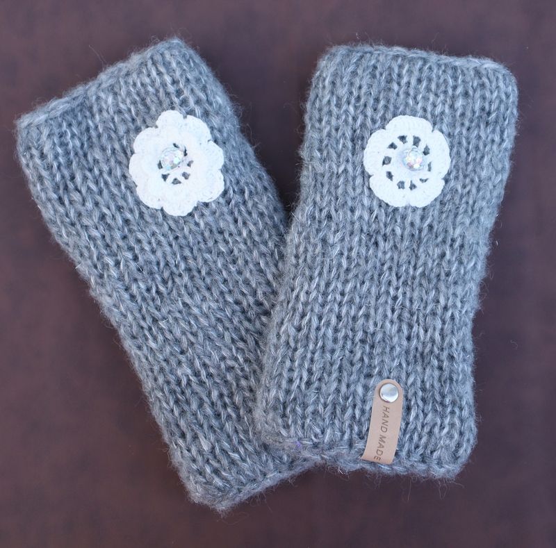 Pulswärmer Armstulpen Gestrickt Handarbeit fingerlose Handschuhe